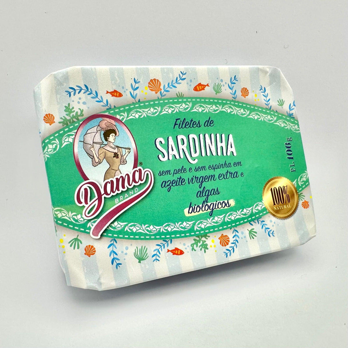 Sardinenfilet in Bio-Olivenöl extra vergine mit Algen, ohne Haut und Gräten (BIO) | DAMA