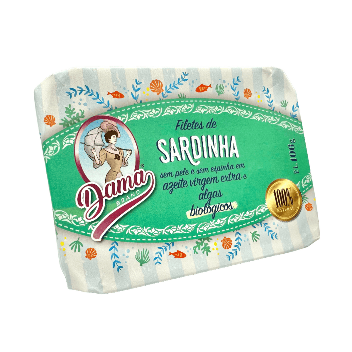 Sardinenfilet in Bio-Olivenöl extra vergine mit Algen, ohne Haut und Gräten (BIO) | DAMA