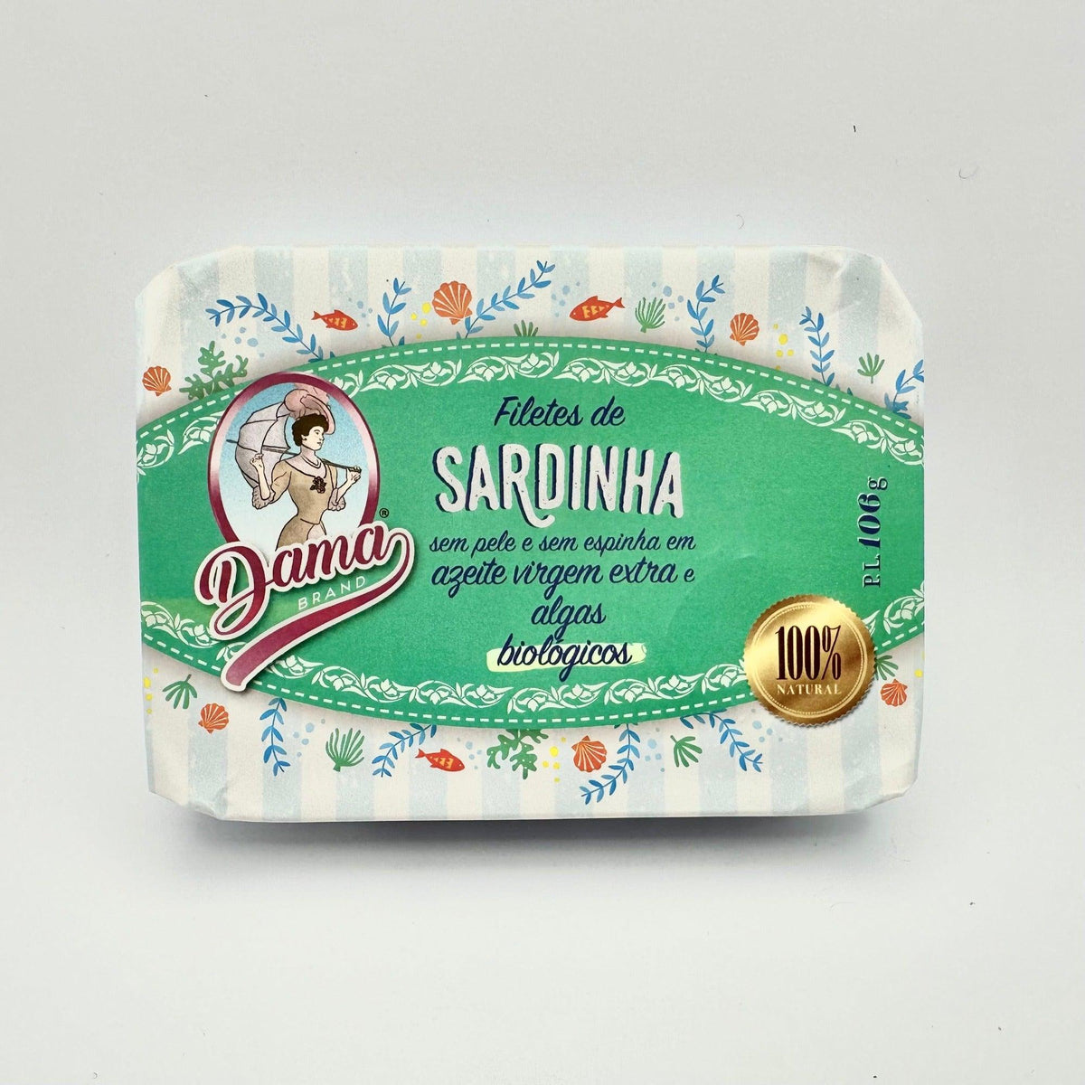 Sardinenfilet in Bio-Olivenöl extra vergine mit Algen, ohne Haut und Gräten (BIO) | DAMA