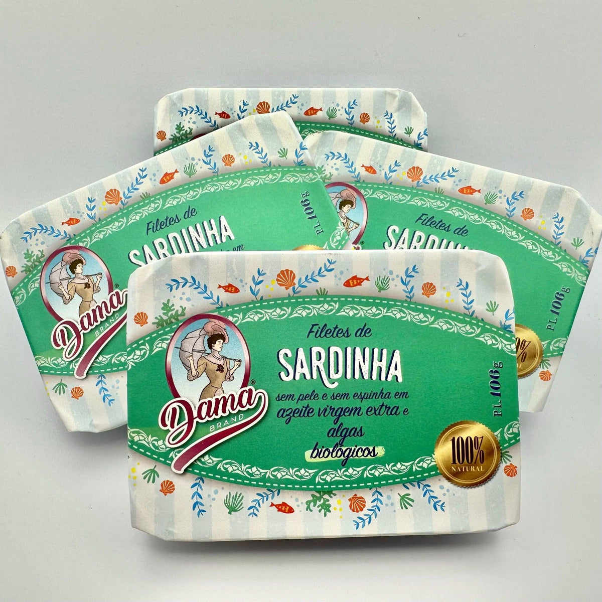 Sardinenfilet in Bio-Olivenöl extra vergine mit Algen, ohne Haut und Gräten (BIO) | DAMA