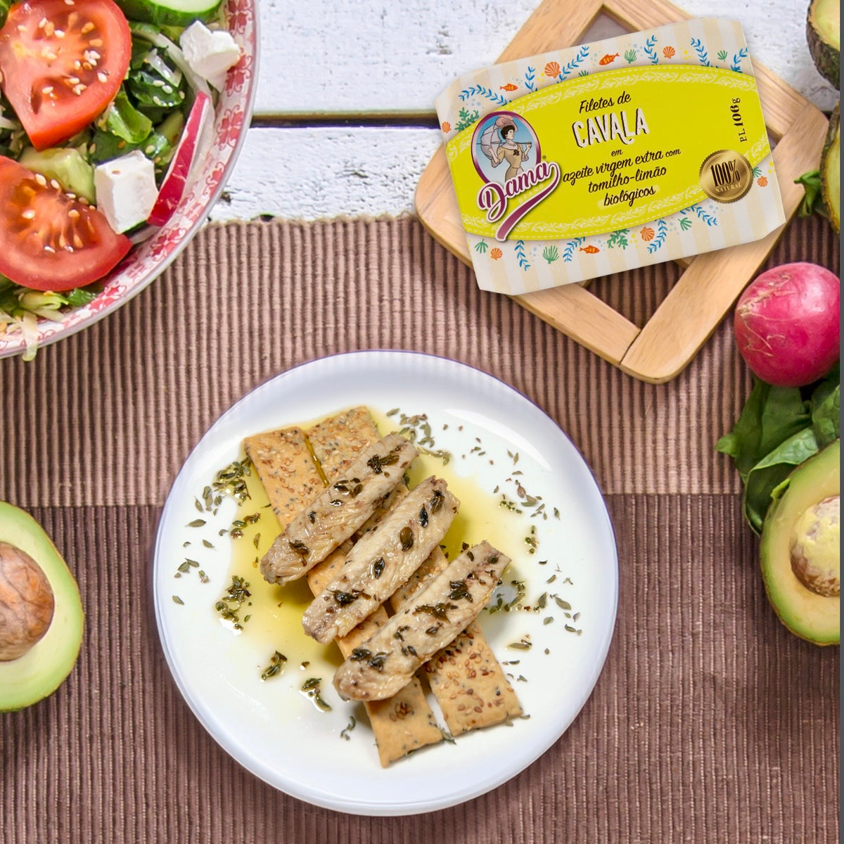 Makrelenfilet in Bio-Olivenöl extra vergine mit Zitrusthymian (BIO) | DAMA