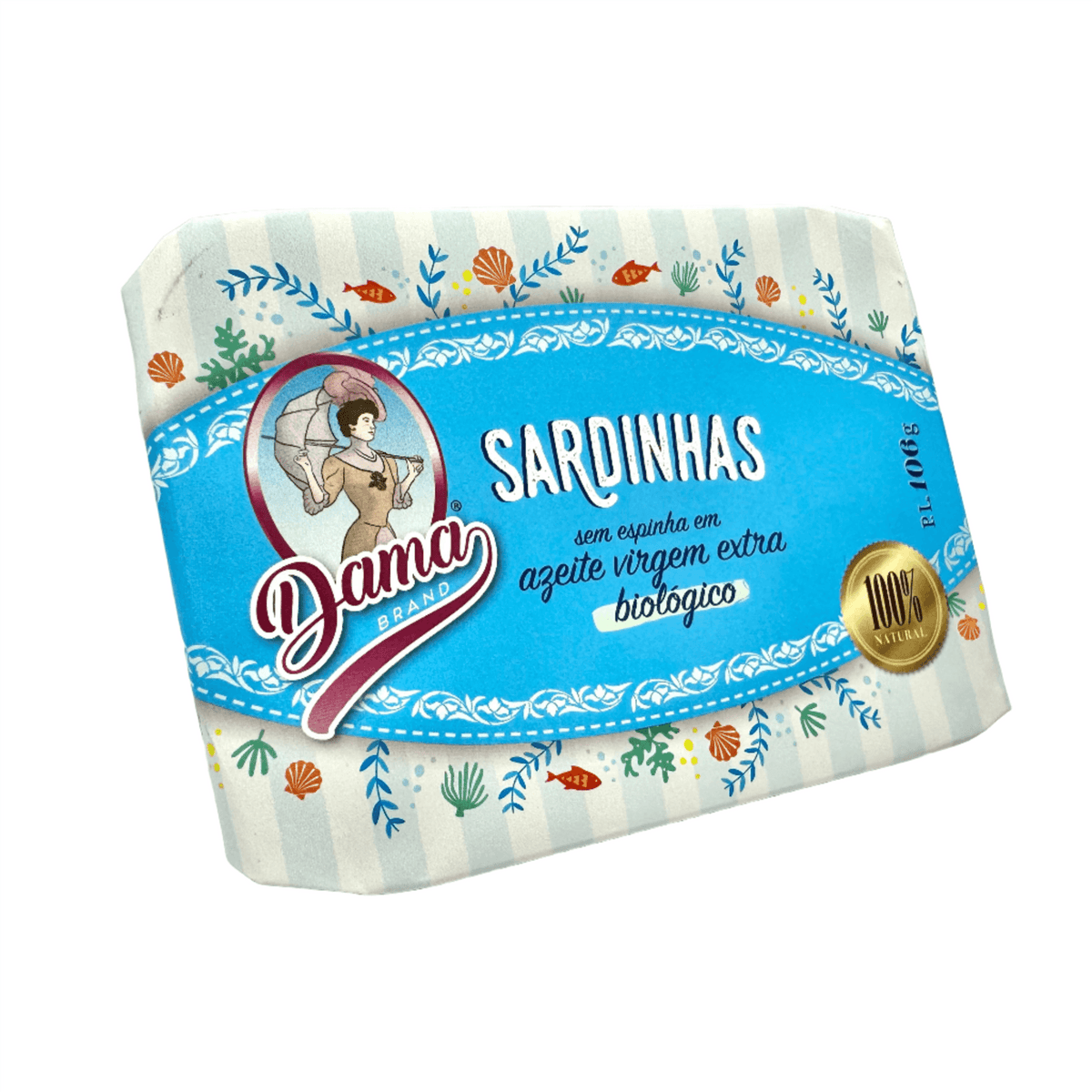 Sardinės ekologiškame pirmojo spaudimo alyvuogių aliejuje, be kaulų DAMA side view